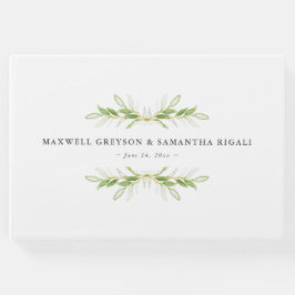 Green & White Wedding Guest Book Gästebuch