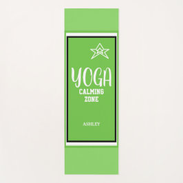 Green White Yoga Calming Zone Yogamatte