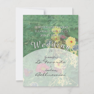 Green Wildblume Daisies&Clover Wedding Einladung