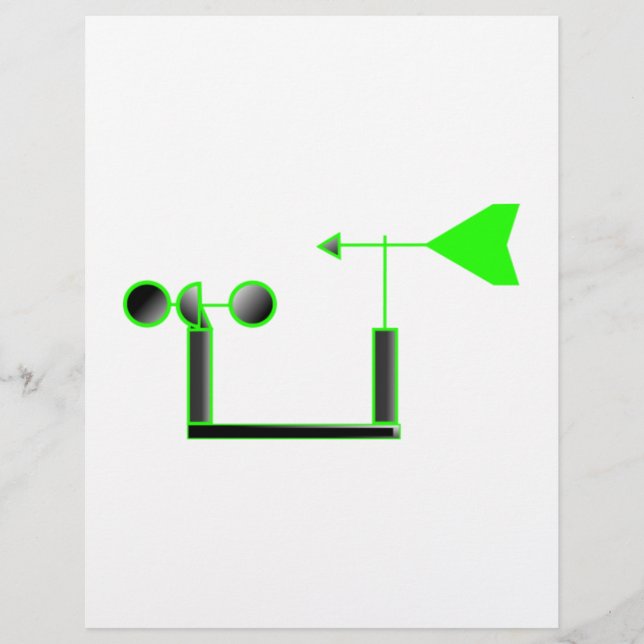 Green Wind Speed und Wetter Vane (Vorderseite)