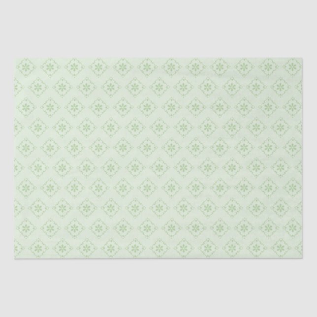 Green Winter Holiday Custom Weihnachten Seidenpapier (Vorderseite)