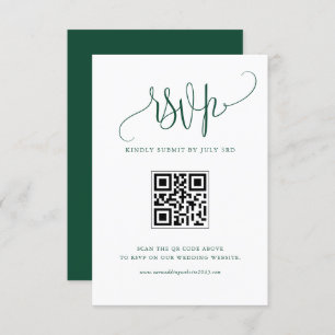 Green wir machen moderne Kalligrafie Hochzeitsstic RSVP Karte