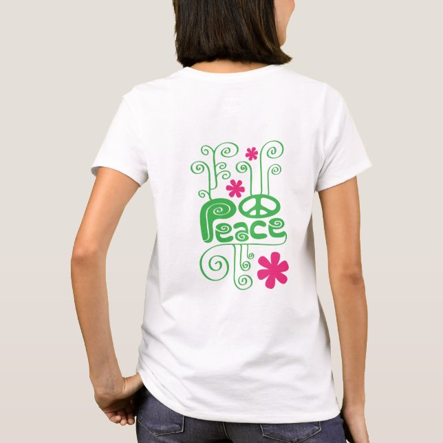 Green Wirbel Peace Tshirt (Rückseite)