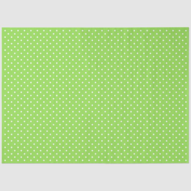 Green With White Polka Dots Seidenpapier (Vorderseite)
