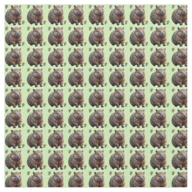 Green Wombat Brick Pattern, Stoff (Nahaufnahme)