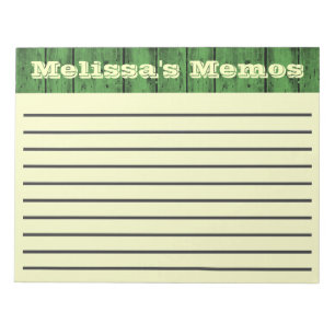 Green Wood Planks Large Memo Pad Notizblock