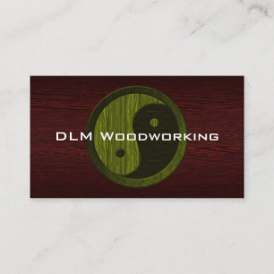 Green Wood Yin Yang Contractor Business Card Visitenkarte