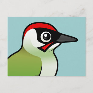 Green Woodpecker Postkarte