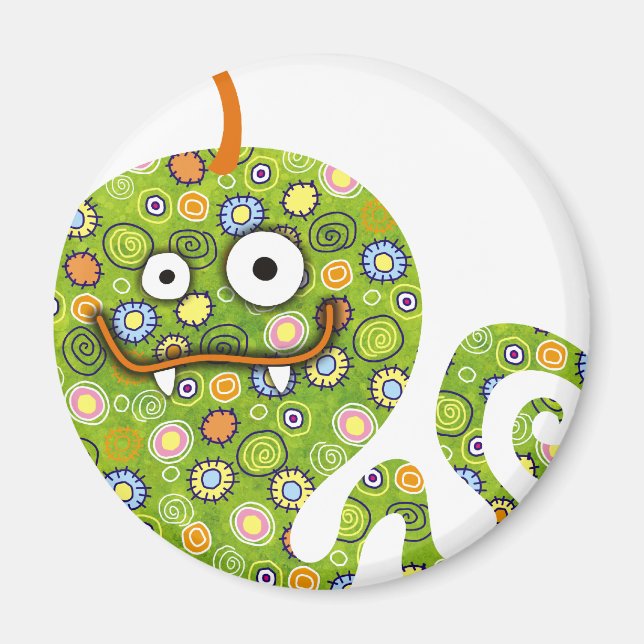 Green Worm Magnet (Vorne)