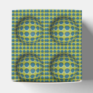Green Yellow 3D Effect Design Pattern Bevorzugung Geschenkschachtel