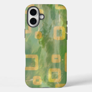 Green Yellow Geometric iPhone / iPad Gehäuse 16 Plus Hülle