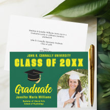 Green Yellow Graduate Foto Arch 2025 Abschluss