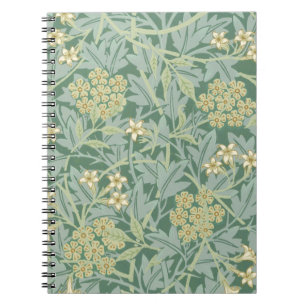 Green Yellow Jasmine von William Morris Notizblock