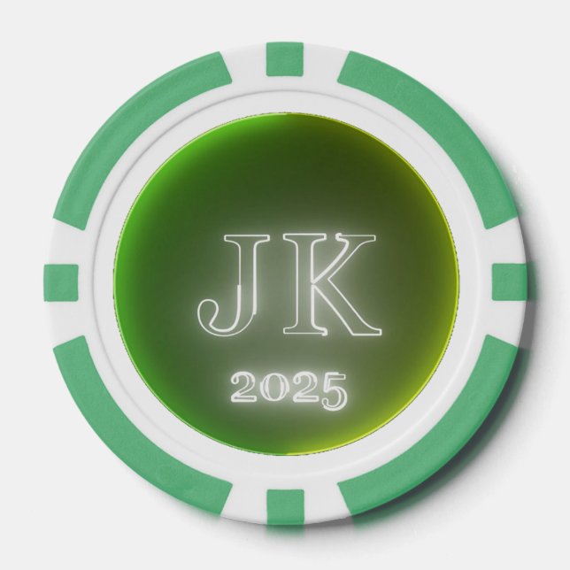 Green Yellow Poker Chip JK 2025 (Vorderseite)