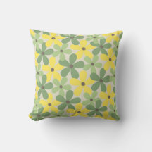 Green Yellow Retro Y2K 70er Blume Muster