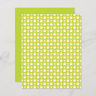 Green Yellow Woven Squares Scrapbook Paper