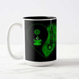 Green Yin & Yang Coffee & Wine Zweifarbige Tasse