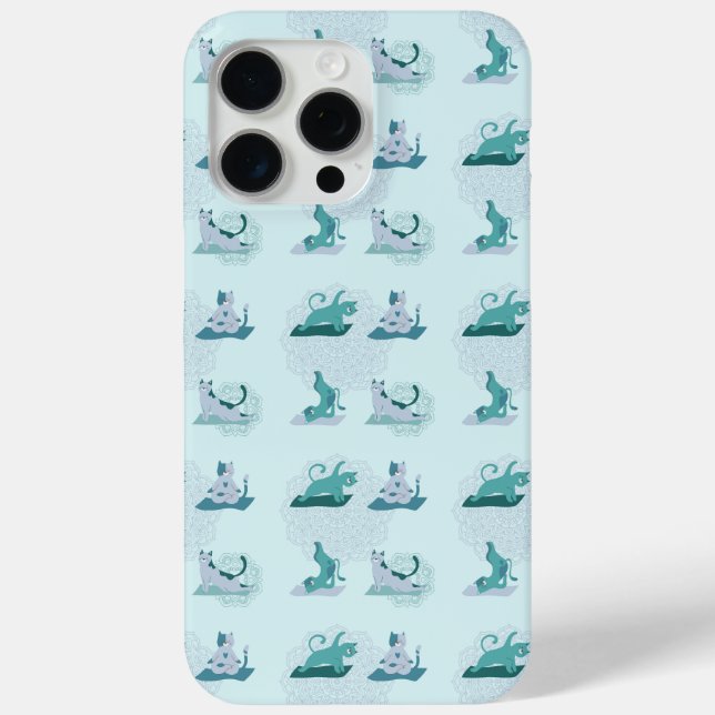 Green Yoga Cats Case-Mate iPhone Hülle (Rückseite)