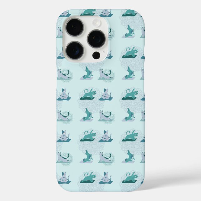 Green Yoga Cats Case-Mate iPhone Hülle (Rückseite)