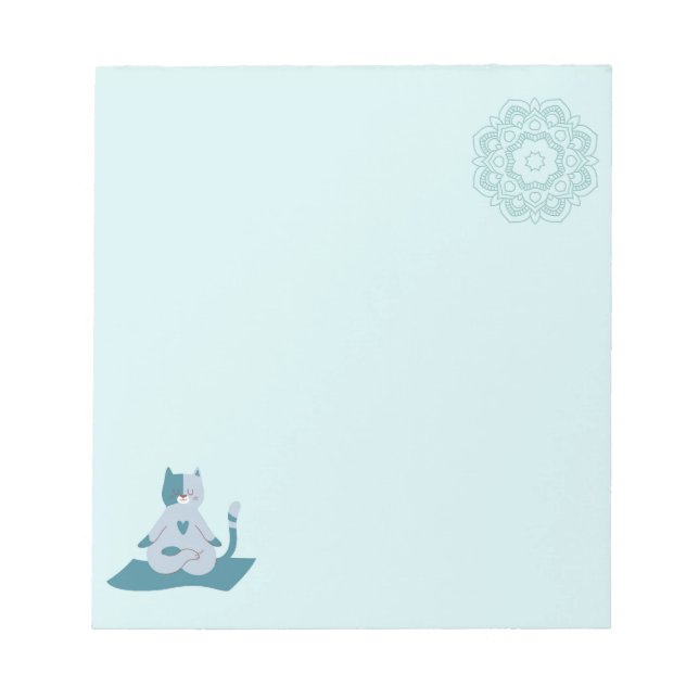 Green Yoga Cats Notizblock (Vorderseite)
