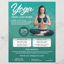 Green Yoga Class Flyer