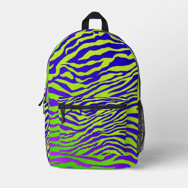 Green Zebra Bedruckter Rucksack (Vorderseite)