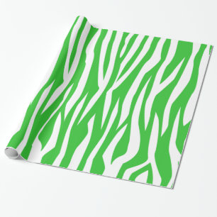 Green Zebra Print Geschenkpapier