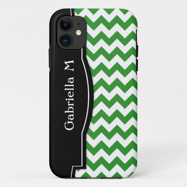 Green Zickzack Black Frame iPhone 5 Gehäuse Case-Mate iPhone Hülle (Rückseite)