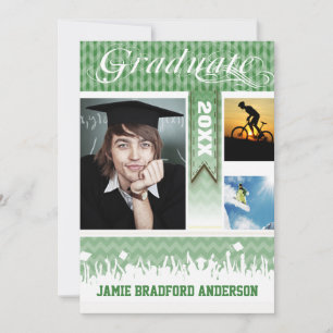 Green Zig Zag Senior 3 Fotos Class Ankündigung