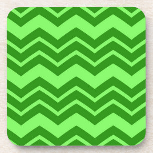 Green Zig Zag Zickzack Muster Getränkeuntersetzer