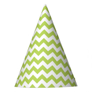 Green Zigzag, grün Zickzack, geometrisches Muster Partyhütchen