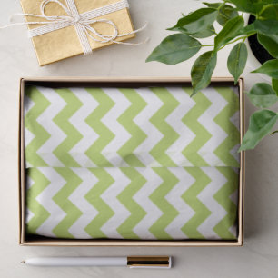 Green Zigzag, grün Zickzack, geometrisches Muster Seidenpapier