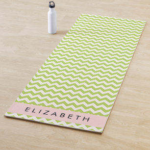 Green Zigzag, grün Zickzack, Ihr Name Yogamatte