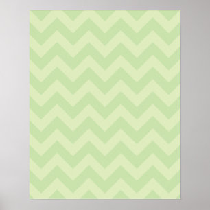 Green ZigZag-Muster Poster