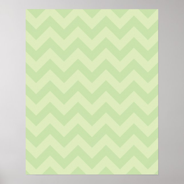 Green ZigZag-Muster Poster (Vorne)