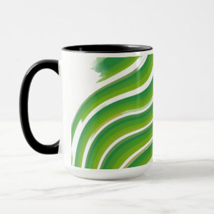 Green Zigzag Pattern Tasse Stylish Geometric Dri