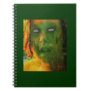 Green Zombie Self Portrait Notizblock