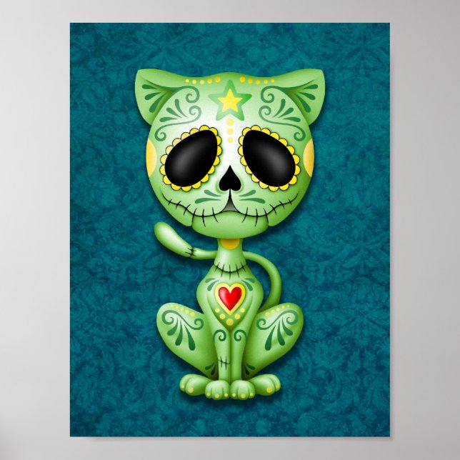 Green Zombie Sugar Kitten Poster (Vorne)