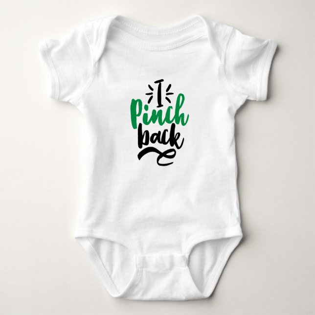 Green zu Niedlich, um St. Patrick's Day Graphic zu Baby Strampler (Vorderseite)