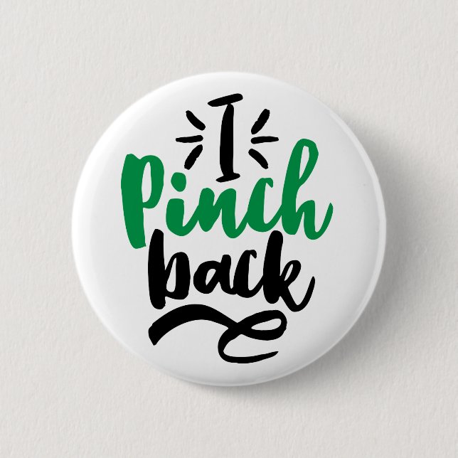 Green zu Niedlich, um St. Patrick's Day Graphic zu Button (Vorderseite)