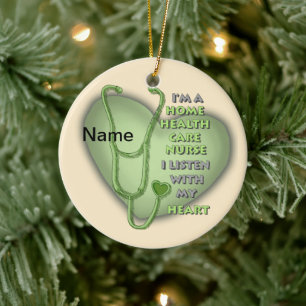 Green Zuhause Health Care Nurse Keramik Ornament