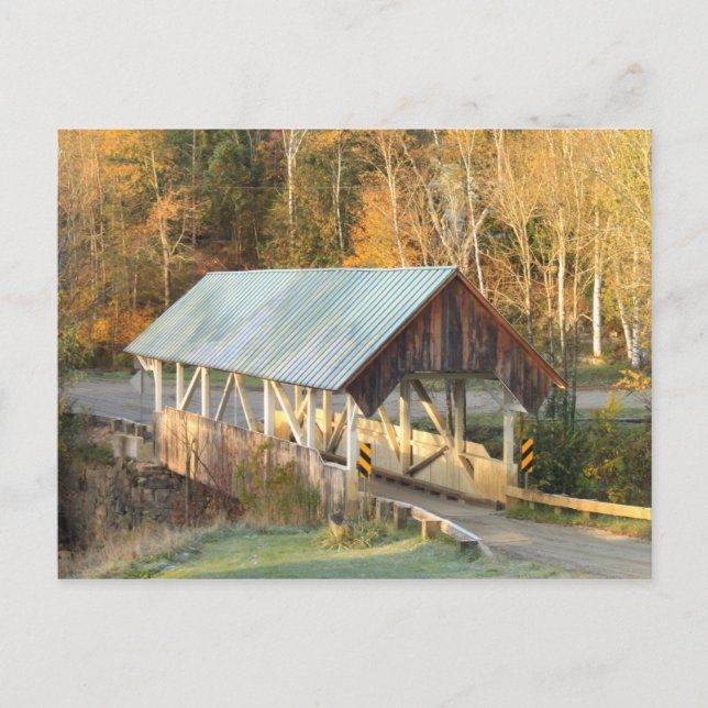 Greenbanks Hollow Covered Bridge Danville Vermont Postkarte (Vorderseite)