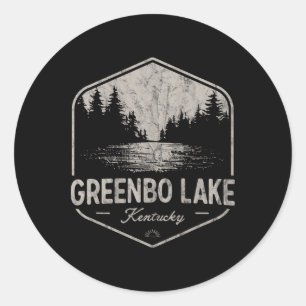 Greenbo Lake Kentucky Outdoor-Vintage Runder Aufkleber