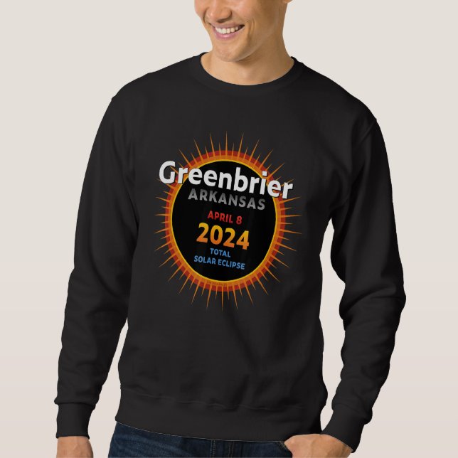 Greenbrier Arkansas AR Total Solar Eclipse 2024 2 Sweatshirt (Vorderseite)