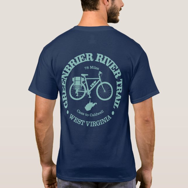 Greenbrier River Trail (cycling) T-Shirt (Rückseite)