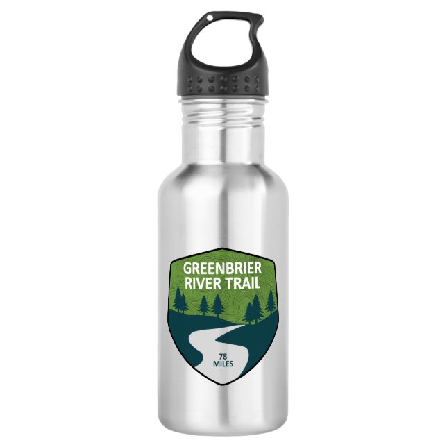 Greenbrier River Trail Edelstahlflasche (Vorderseite)
