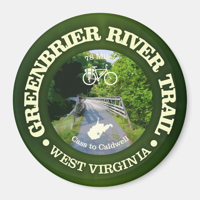 Greenbrier River Trail (Fahrrad c) Magnet (Vorne)
