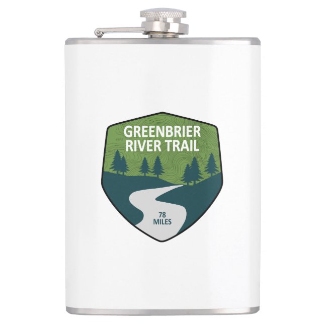 Greenbrier River Trail Flachmann (Vorderseite)