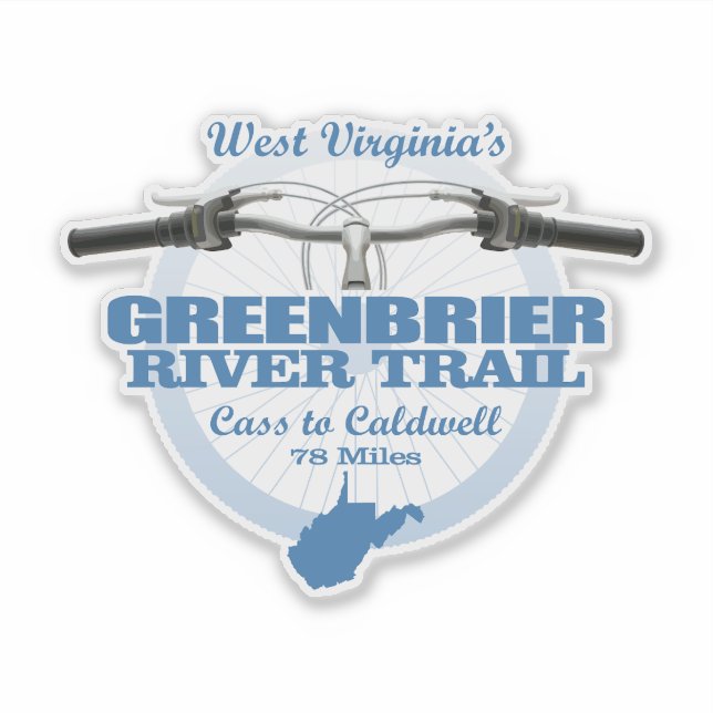 Greenbrier River Trail (H2) Aufkleber (Vorderseite)