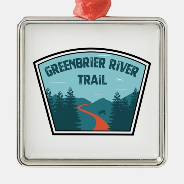 Greenbrier River Trail Ornament Aus Metall (Vorne)